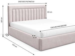 Miniaturka 11 - Klasyczne łóżko z pojemnikiem Amico 1