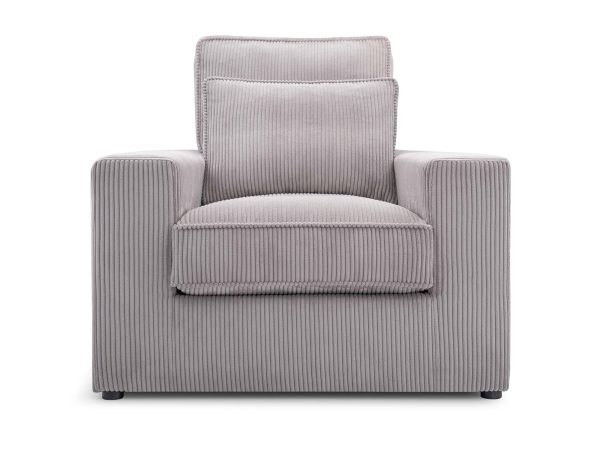 Nowoczesny Fotel Tapicerowany Sztruksowy