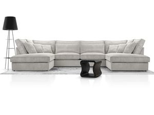 Miniaturka 12 - Tapicerowany narożnik U szary z pojemnikiem na pościel