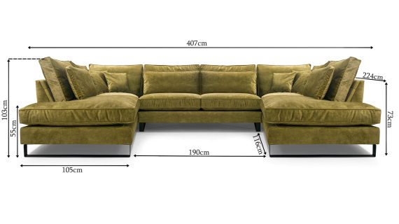 Miniaturka 8 - Kanapa Loftowa Sprężyny Faliste Velluto