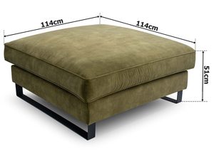 Miniaturka 2 - Zielona Pufa na Metalowych Nóżkach Amara