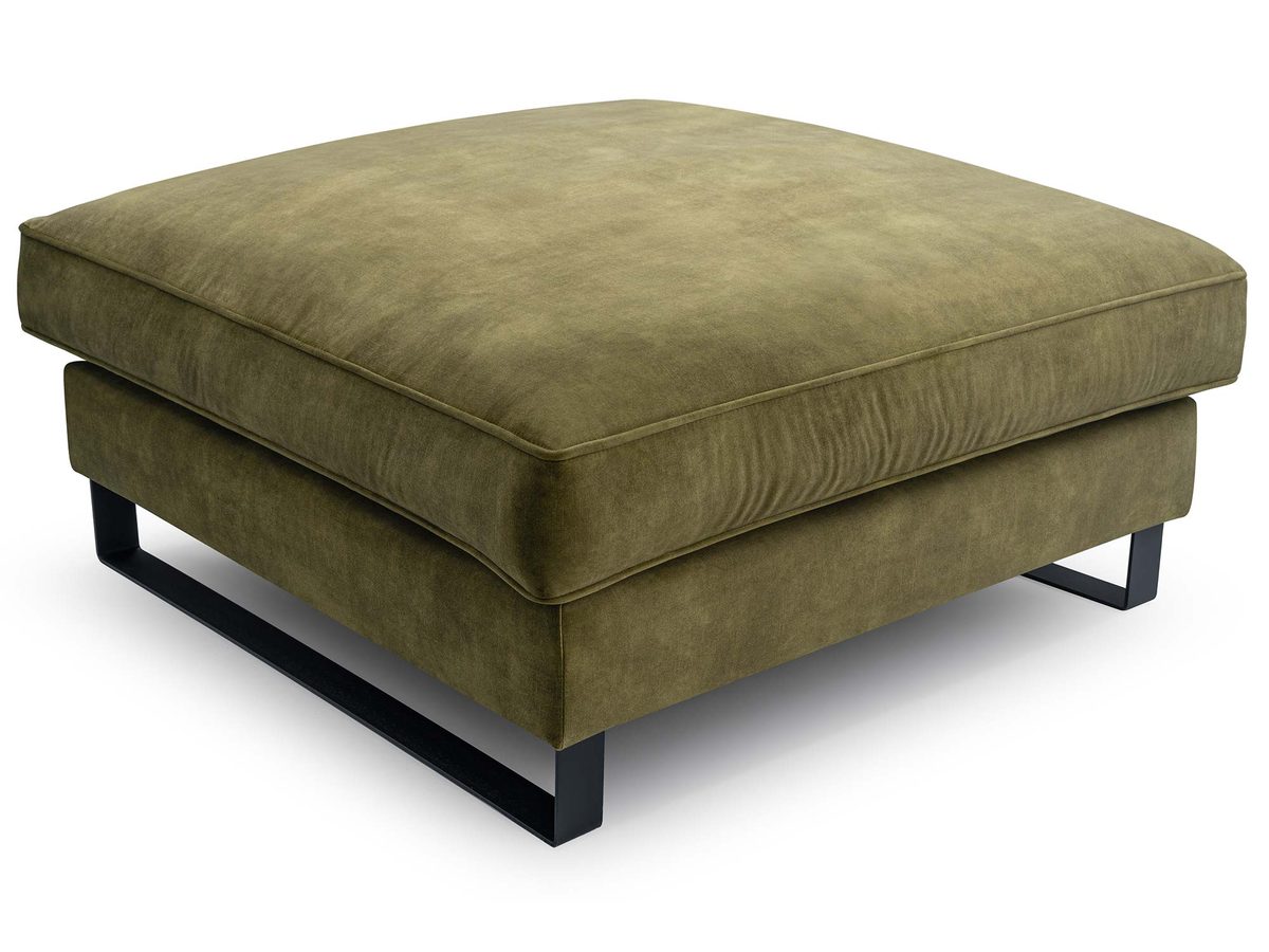 Zielona Pufa na Metalowych Nóżkach Amara