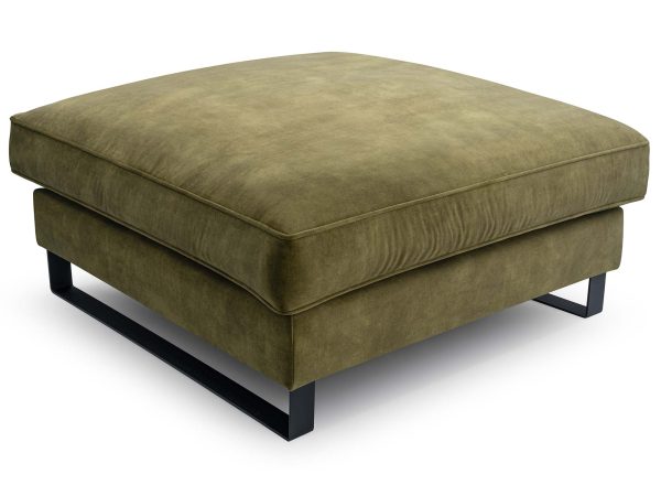 Zielona Pufa na Metalowych Nóżkach Amara