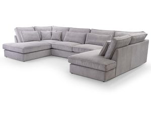 Miniaturka 3 - Narożnik U tapicerowany beżowy detal podłokietnika