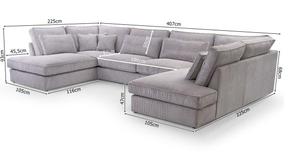 Miniaturka 2 - Narożnik Nowoczesny Sprężyny Faliste Vera U