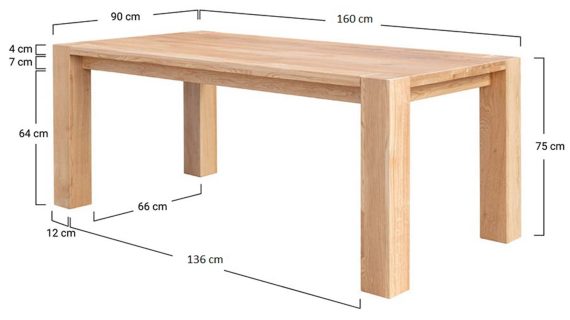 Miniaturka 14 - Drewniany klasyczny dębowy stół Siena