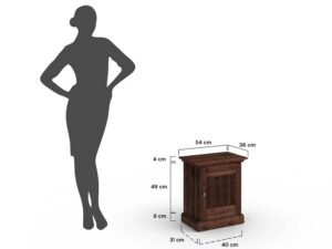 Miniaturka 9 - Kolekcja mebli drewnianych ciemnobrązowych w aranżacji sypialni z szafą i komodą