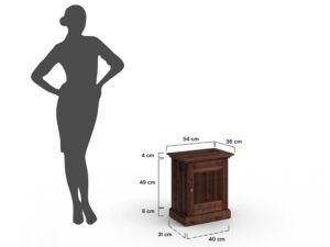 Miniaturka 9 - Kolekcja mebli drewnianych ciemnobrązowych w aranżacji sypialni z łóżkiem i szafkami nocnymi