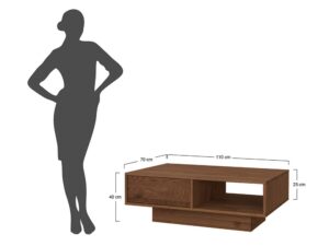 Miniaturka 10 - Meble tabacco w aranżacji salonu szafka RTV regał i stolik kawowy