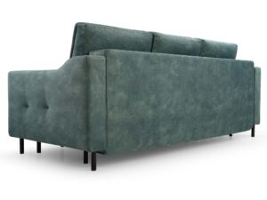 Miniaturka 3 - Morska sofa tapicerowana z widoczną konstrukcją oparcia od tyłu