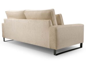 Miniaturka 2 - Tapicerowana sofa kremowa konstrukcja oparcia od tyłu