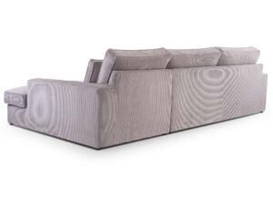 Miniaturka 11 - Narożnik sztruksowy szary konstrukcja oparcia od tyłu