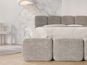 Miniaturka 34 - Eleganckie łóżko z pojemnikiem na pościel Margot