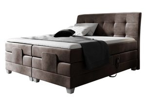 Miniaturka 1 - Nowoczesne łóżko elektrycznie regulowane pikowane zagłowie Santa