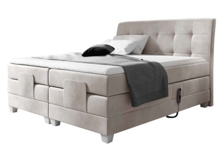 Nowoczesne łóżko elektrycznie regulowane pikowane zagłowie Santa