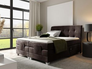 Miniaturka 12 - Nowoczesne łóżko elektrycznie regulowane pikowane zagłowie Santa