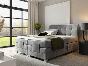 Miniaturka 9 - Nowoczesne łóżko elektrycznie regulowane pikowane zagłowie Santa