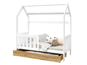 Miniaturka 3 - Łóżko domek ze schowkiem i barierką Bella