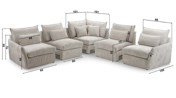 Miniaturka 13 - Kanapa Nowoczesna Sprężyny Faliste Zenzo