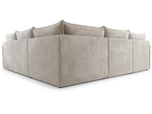 Miniaturka 2 - Konstrukcja oparcia narożnika modułowego w szarej tkaninie sztruksowej