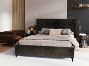 Miniaturka 54 - Łóżko designerskie z pojemnikiem na pościel Fiorella