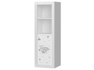 Miniaturka 1 - Regał dziecięcy biały z motywem baletowym i gwiazdkami perspektywa