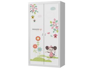 Miniaturka 5 - Szafa dziecięca biała z motywem myszki dziewczynki perspektywa