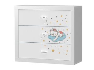 Miniaturka 7 - Komoda dziecięca biała z motywem śpiącego misia perspektywa
