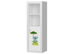 Miniaturka 8 - Regał dziecięcy biały z motywem misia koala perspektywa