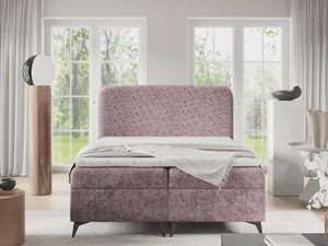 Miniaturka 20 - Granatowy narożnik tapicerowany w eleganckiej tkaninie plecionkowej