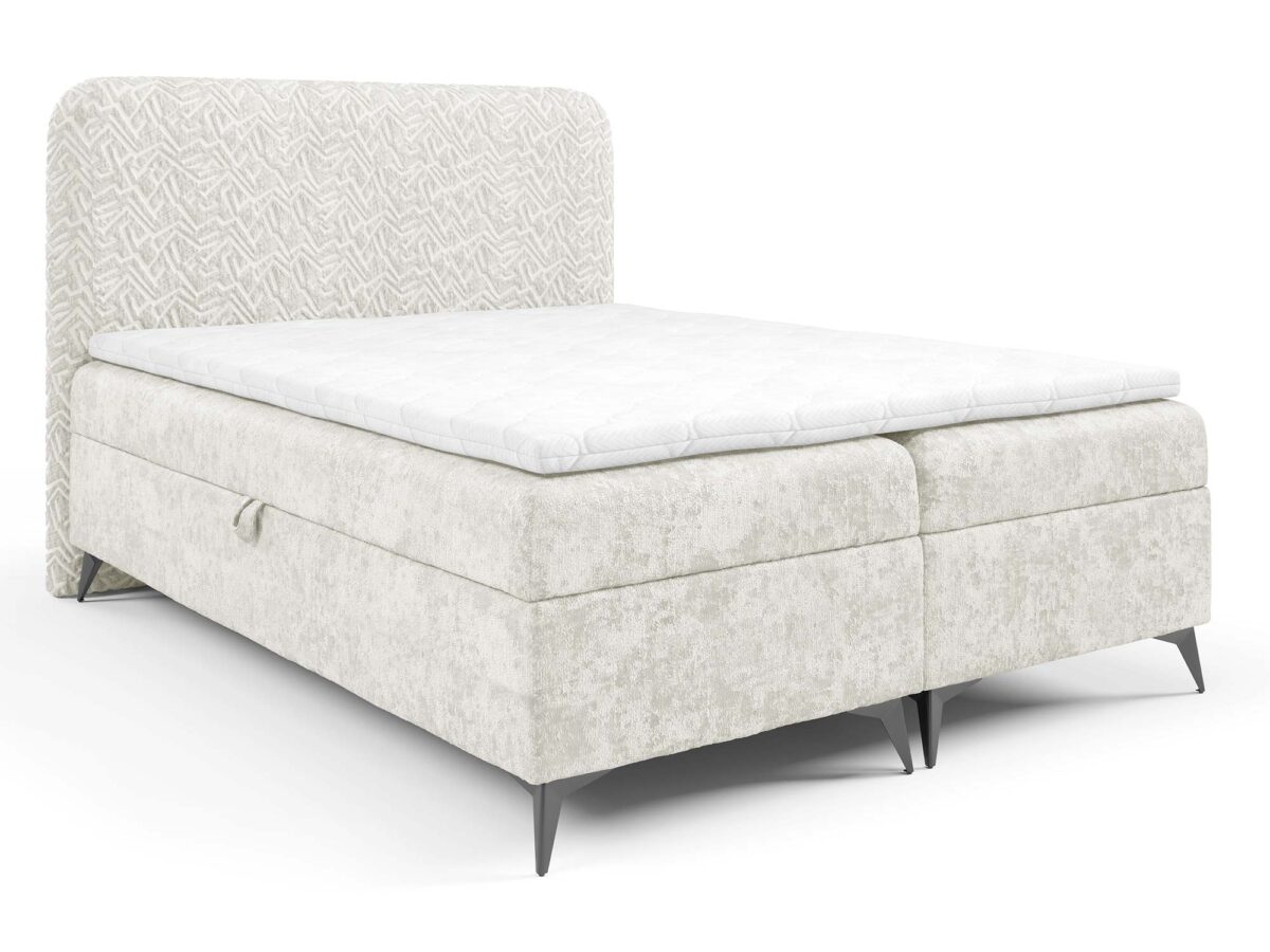 Jasnobrązowy narożnik w plecionce widok z ukosa