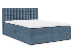 Miniaturka 1 - Łóżko niebieskie z pikowanym zagłówkiem w boucle