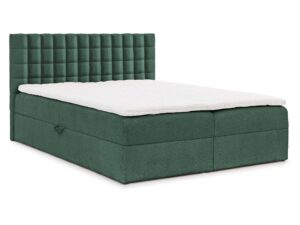 Miniaturka 3 - Łóżko w kolorze butelkowej zieleni z pikowanym oparciem