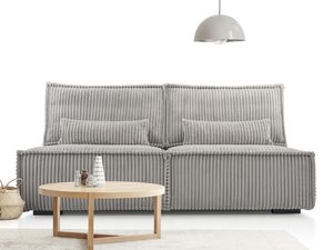 Miniaturka 7 - Fotel tapicerowany w szarej tkaninie Tilia z zaokrąglonymi podłokietnikami