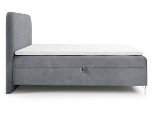 Miniaturka 16 - Łóżko kontynentalne szare sztruksowe profil z eleganckim oparciem