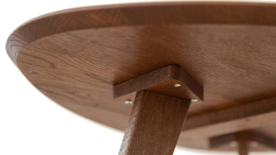 Miniaturka 5 - Klasyczny nowoczesny dębowy stolik 95 cm Basic