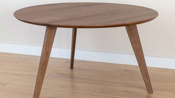 Miniaturka 2 - Klasyczny nowoczesny dębowy stolik 90 cm Basic