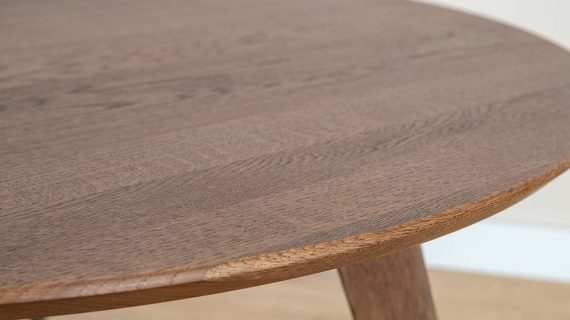 Miniaturka 4 - Klasyczny nowoczesny dębowy stolik 90 cm Basic