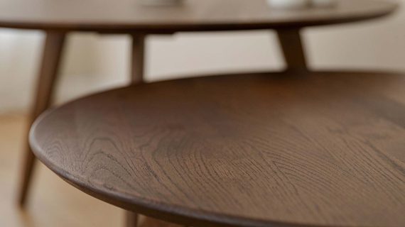 Miniaturka 9 - Klasyczny dębowy nowoczesny stolik Basic