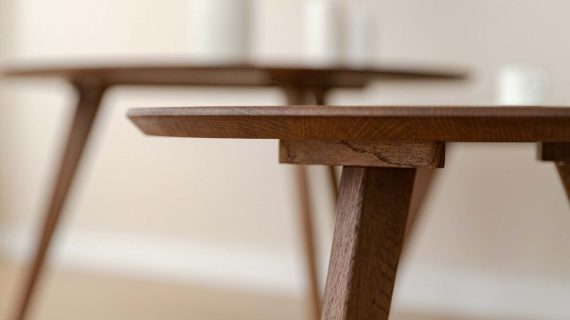 Miniaturka 5 - Klasyczny dębowy nowoczesny stolik Basic