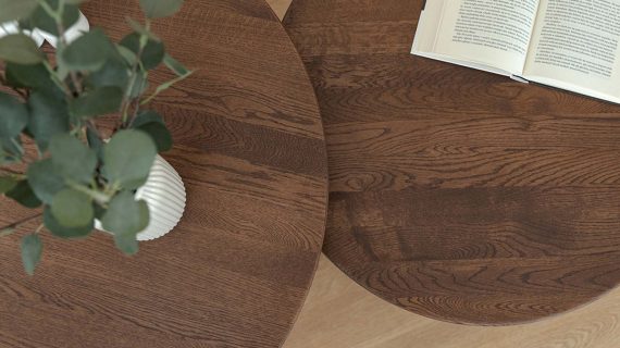 Miniaturka 11 - Klasyczny nowoczesny dębowy stolik tabacco Basic