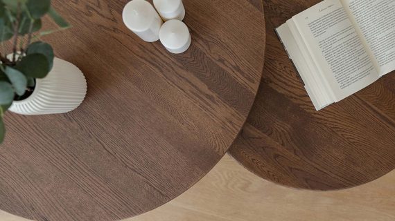 Miniaturka 6 - Klasyczny dębowy nowoczesny stolik Basic