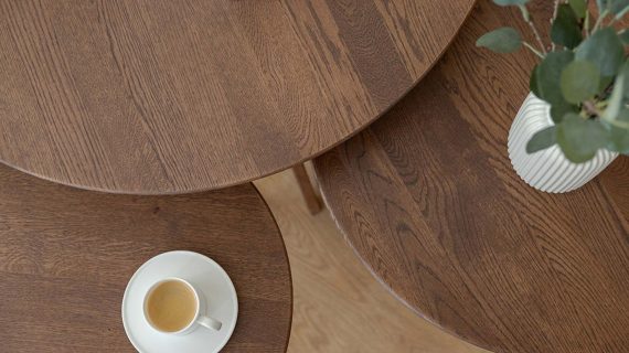 Miniaturka 9 - Klasyczny nowoczesny dębowy stolik tabacco Basic