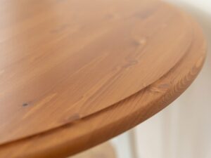 Miniaturka 4 - Okrągły blat stołu z litego drewna dębowego z naturalnym usłojeniem