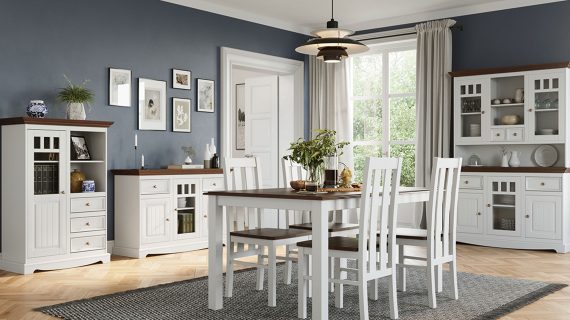 Miniaturka 1 - Klasyczny sosnowy nowoczesny stół Ingrid