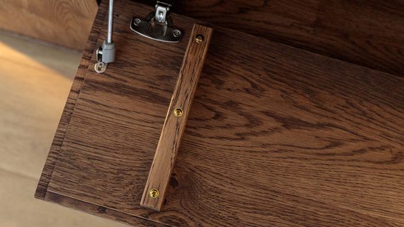 Miniaturka 5 - Nowoczesna dębowa szafka RTV 185 cm Essentia