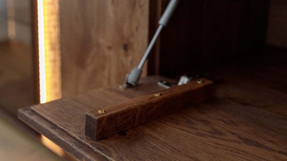 Miniaturka 4 - Nowoczesna dębowa szafka RTV 185 cm Essentia