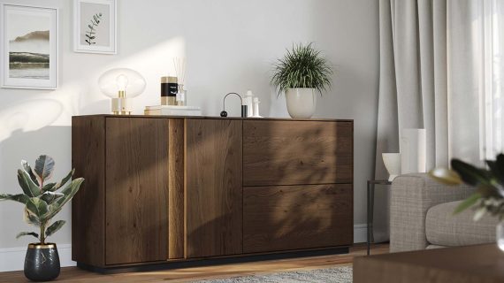 Miniaturka 2 - Szafka RTV 165 cm tabacco 4-drzwiowa Essentia