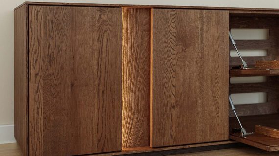 Miniaturka 11 - Szafka RTV 165 cm tabacco 4-drzwiowa Essentia