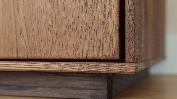 Miniaturka 5 - Nowoczesna dębowa szafka RTV 185 cm Essentia